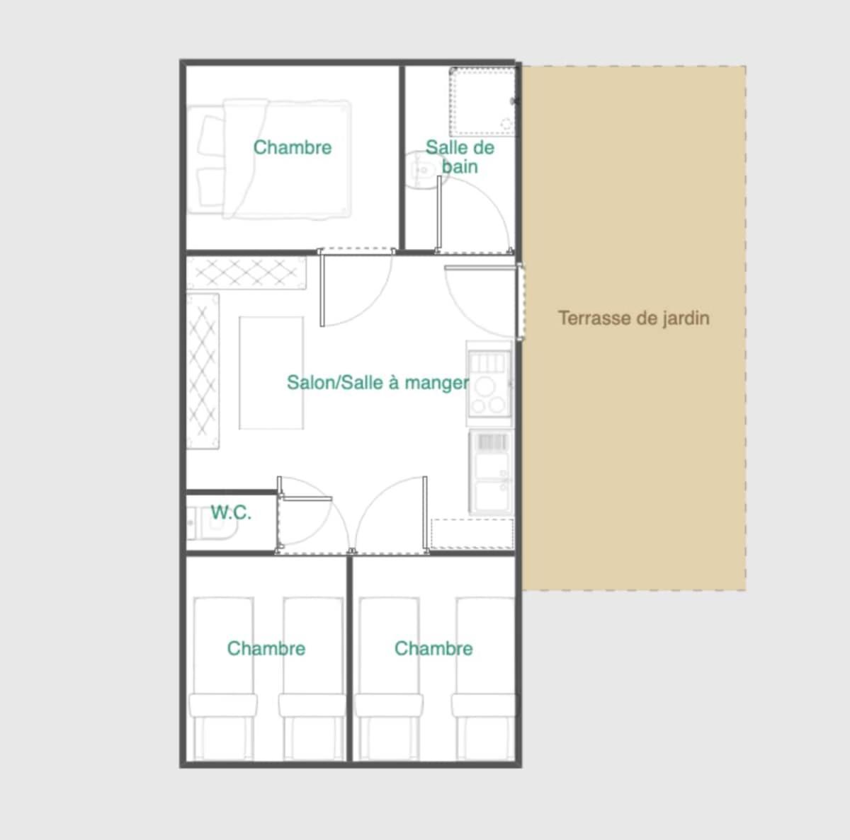 Bungalow 3 Chambres Pour 6 Pers Avec Climatisation Camping 3 Etoiles Samoëns Dış mekan fotoğraf